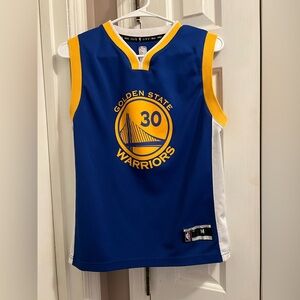 Golden State Warriors Kids Blue and Yellow Basketball Jersey